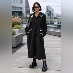 Vintage Long Black Coat